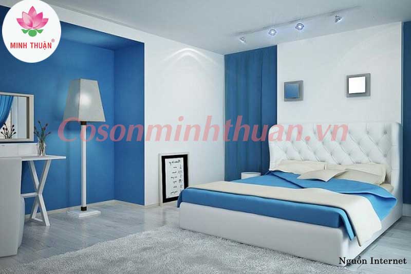 Màu xanh thẫm sơn nhà cho người mệnh mộc rất tốt