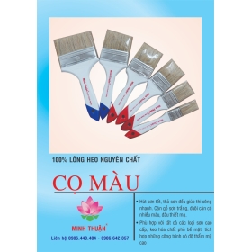 Cọ sơn màu cán gỗ lông heo Minh Thuận chất lượng