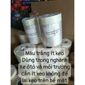 Băng keo giấy nilon màu trắng cho ngành oto và môi trường 